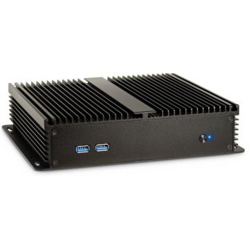 Inter-Tech Behuizing Thin Mini ITX IP-40 black 2xUSB 3.0