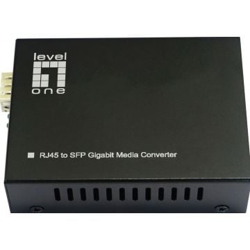 LevelOne Converter GVT-2015 10/100/1000T>RJ45 to SFP 60W zwart