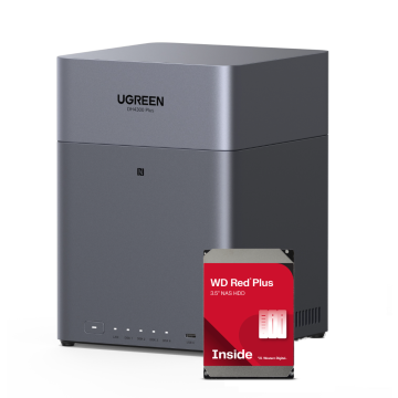 UGREEN NASync DH4300 Plus - NAS-server + 2x 4TB WD RED HHD