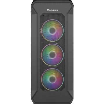 Genesis Behuizing IRID 505 ARGB V2 met Sichtfenster zwart