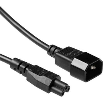 230V aansluitkabel C14 - C5 zwart. Lengte: 0,50 m. Eenh. 1 stk