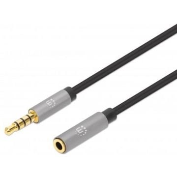 Manhattan Stereo Audio Aux Extension Cable 3m - 3.5mm M/F