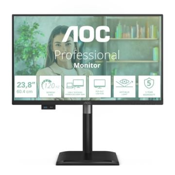 24-- FHD- 120HZ- HAS- ANTIBL (HW)- DOCKING- PD96W- USB HUB: 4XUSB-A &1XUSB-C- USB POP-OUT HUB- 2X2W SPEAKERS