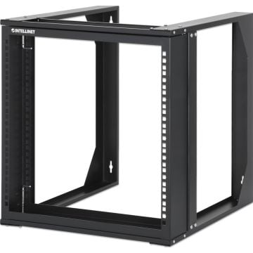 INTELLINET 19"" Open Frame Rack 2 Schienen 9HE zwart