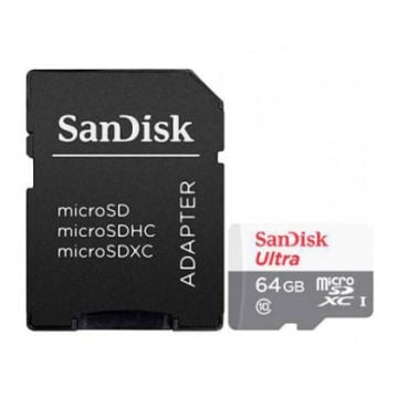 SanDisk Ultra microSDHC White/Gray 64GB - Flashgeheugenkaart