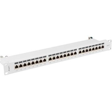 Lanberg Patchpanel 24-Port 1U 19" Cat. 7 FTP afgeschermd grijs