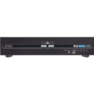 2-Port USB - 4K DisplayPort Dual Display Secure KVM Switch with Card Reader (PSD PP V4.0 Compliant)