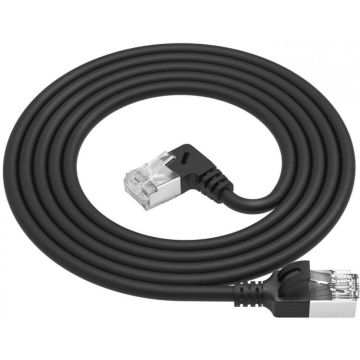 CAT6A U/FTP SLM R-ANG BK 2.00M. 1 stk
