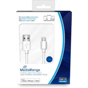 MediaRange Lade- & Datenkabel USB 2.0 auf Apple Lightning 1m