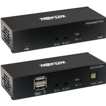 Eaton Tripp Lite Series DisplayPort over Cat6 KVM Extender Kit, Transmitter and Receiver, USB, 4K 30Hz, DP1.2a, PoC, HDCP 2.2, 230 ft., TAA - Videoaudio-uitbreider