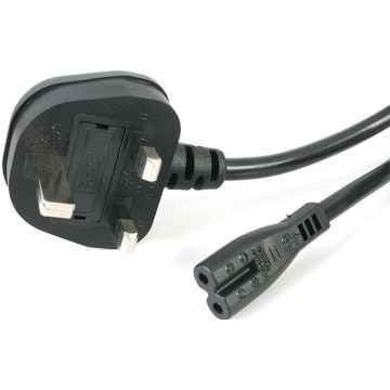 StarTech.com 1m UK Computer Stroomkabel, BS 1363 naar C7, 2.5A 250V, 18AWG, Zwart, UK Laptop Vervangkabel, Printer Voedingskabel, Laptop Lader Kabel  Laadkabel, UL-Listed (PXTNB2SUK1M) - Voedingskabel