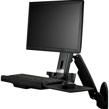 StarTech.com Wand monteerbaar zit-sta bureau werkplek - voor één scherm tot 24"