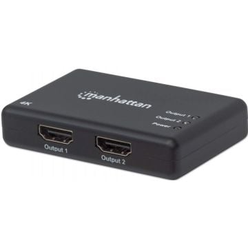 Manhattan 4K 2-Port HDMI-Splitter 4K@30Hz Netzteil zwart