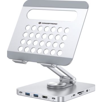 Conceptronic DONN26G - Tabletstandaard Met 8-in-1 Dockingstation
