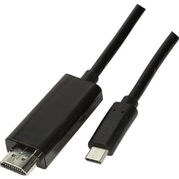 Cable Logilink USB-C to HDMI 1,8m Black 4K, 60Hz, USB 3.2