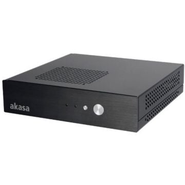 Akasa Cypher Thin-Mini-ITX Gehäuse inkl. 120W Netzteil, OEM - sc