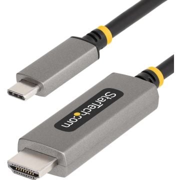 StarTech.com 6ft (2m) USB-C to HDMI Adapter Cable, 8K 60Hz, 4K 144Hz, HDR10, USB Type-C to HDMI 2.1 Video Converter Cable, USB-C DP Alt ModeUSB4Thunderbolt 34 Compatible - USB-C Laptop to HDMI Monitor (135B-USBC-HDMI212M)