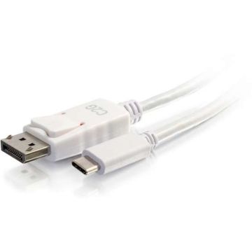C2G 1.8m (6ft) USB C to DisplayPort Adapter Cable White - 4K Audio  Video Adapter