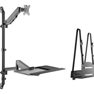 Equip Tischhalterung 17"-32"/ 1TFT 8kg 360°+Nb.halter. zwart