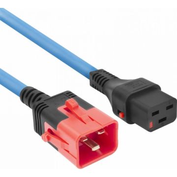 POWERCORD C19L-C20DL BU 1.0M. 1 stk