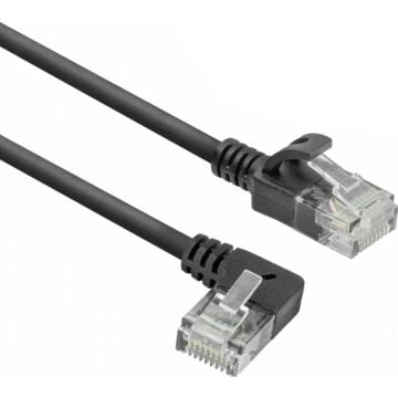 CAT6A U/UTP SLIM L-ANG BK 25CM. 1 stk