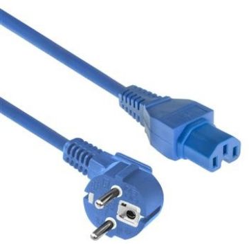 POWERCORD CEE 7/7-C15 BU 2.00M. 1 stk