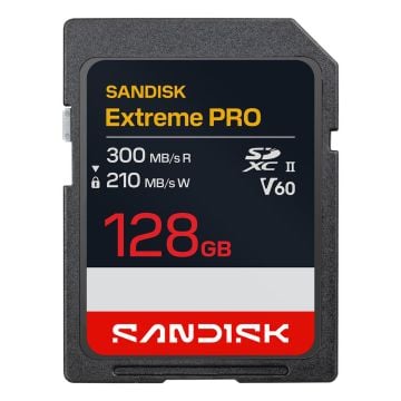 Sandisk Extreme Pro SDXC UHS-II V60 128GB - Flashgeheugenkaart