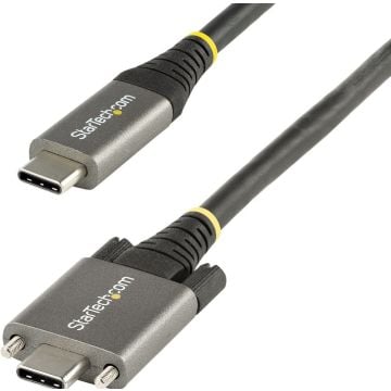 StarTech.com 50cm Vergrendelbare USB-C Kabel met Zijschroef, 10Gbps, USB 3.13.2 Gen2 Type-C Kabel, 100W (5A) Power Delivery Charging, DP Alt Mode, Dual Screw Lock, USB-C ChargeSync (USB31CCSLKV50CM) - USB-kabel