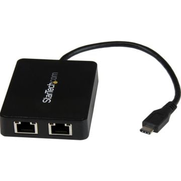 StarTech.com USB-C to Dual Gigabit Ethernet Adapter - USB type A port