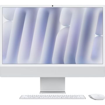 Apple iMac 2024 Zilver - M4 10 core CPU, 10 core GPU, 24GB RAM, 512GB SSD, Qwerty NL, Zilver