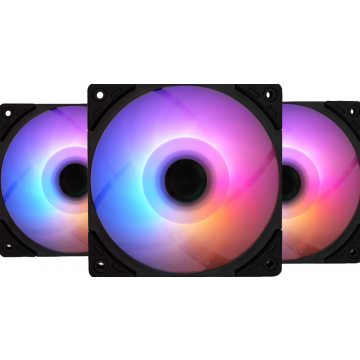 Scythe Wonder Tornado ARGB Black 3-pack - Ventilator