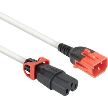 POWERCORD C14DL-C15L WH 3.00M. 1 stk