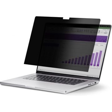 StarTech.com 15-inch MacBook Air 2023 Laptop Privacy Screen, Removable and Reversible Anti-Glare Privacy Filter, Magnetic Laptop Screen Protector with +- 30 Deg. Viewing Angle - 51% Blue Light Reduction (15MAM-PRIVACY-SCREEN)