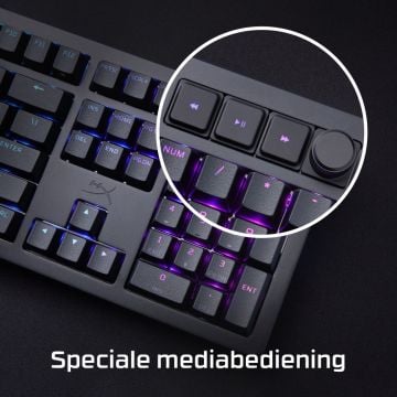 Als 's werelds meest aanpasbare toolless mechanische gamingtoetsenbord op de markt5, tilt de HyperX Alloy Rise personalisatie naar een hoger niveau. Je kunt niet alleen sneltoetsen verwisselen, maar ook magnetische bovenplaten, badges en nog veel meer.