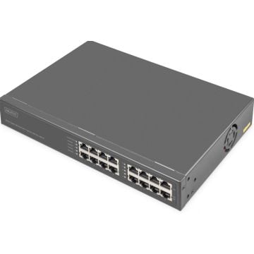DIGITUS Switch 8-Port Gigabitgabit PoE + Injektor 250W zwart