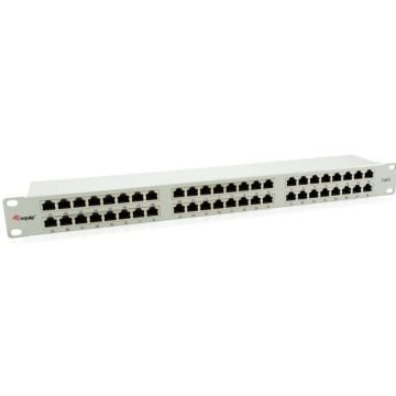Equip Patchpanel 48x RJ45 Cat6 19"" 1HE grijs