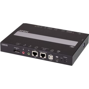 1-Port 4K DisplayPort KVM over IP Switch with Local or Remote Access Virtual Media Power/LAN Redundancy Audio Remote PCReboot RS-232 Control and with API