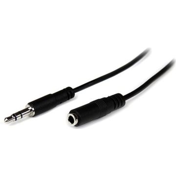 StarTech.com 2 m slanke 3,5 mm stereo-audioverlengkabel - MF