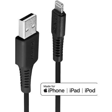 Lindy USB an Lightning Kabel zwart 3m