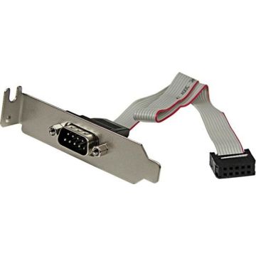 StarTech.com 9-pins Serieel Mannelijk naar 10-pins Moederbord Low-Profile Slotplaatje - Serieel paneel