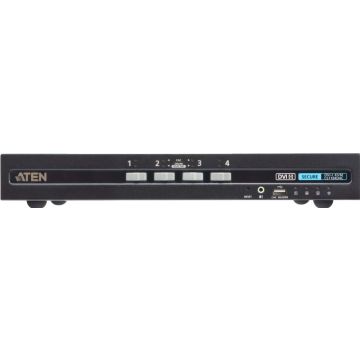 4-Port USB - 4K DVI Secure KVM Switch with Card Reader (PSD PP V4.0 Compliant)
