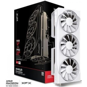XFX Swift AMD Radeon RX 9070 XT White Triple Fan Gaming Edition - Videokaart