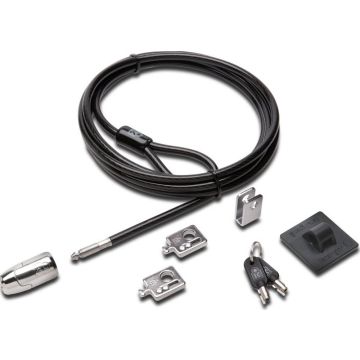 Kensington MicroSaver® 2.0 Vergrendelkit – Desktop & Randapparatuur – 2,44 m – Sleutelslot – Koolstofstaal – Zwart