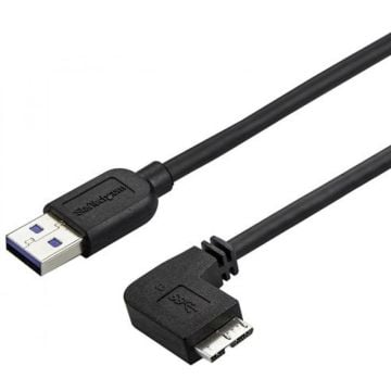 StarTech.com Slanke Micro USB 3.0 kabel haaks naar rechts - Micro USB 3.0 aansluitkabel in 90° hoek 50cm