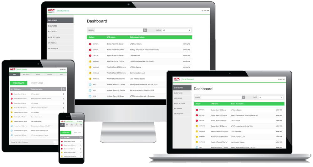 APC SmartConnect op verschillende devices