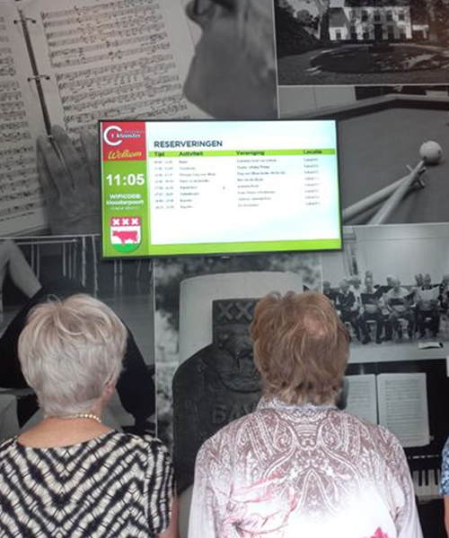 Voorbeeld CMS Narrowcasting